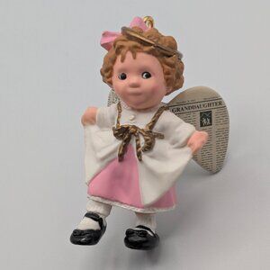 Hallmark Keepsake Granddaughter 1997, Girl Angel Pink Vintage Christmas Ornament